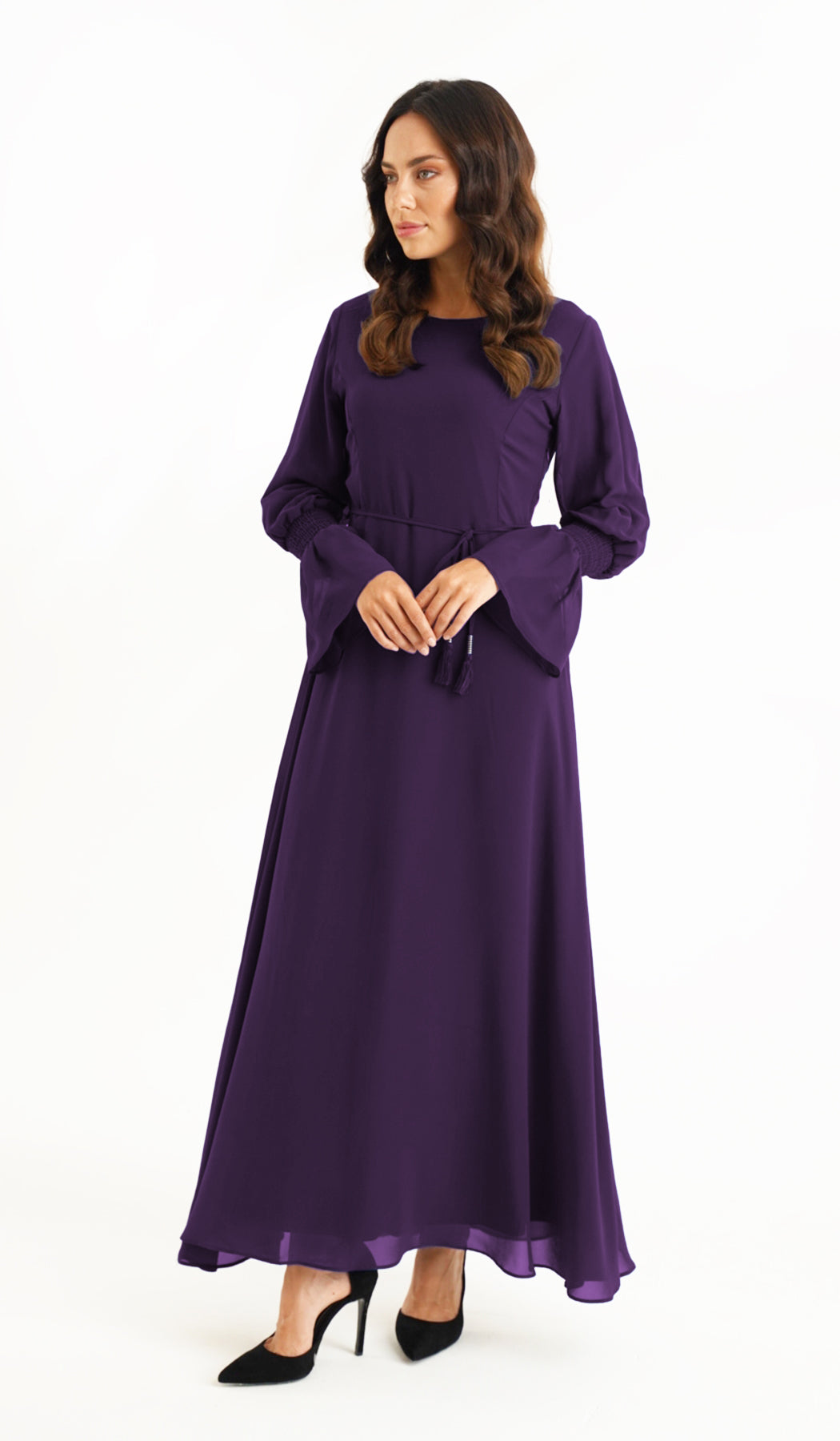 Modest mauve dress best sale