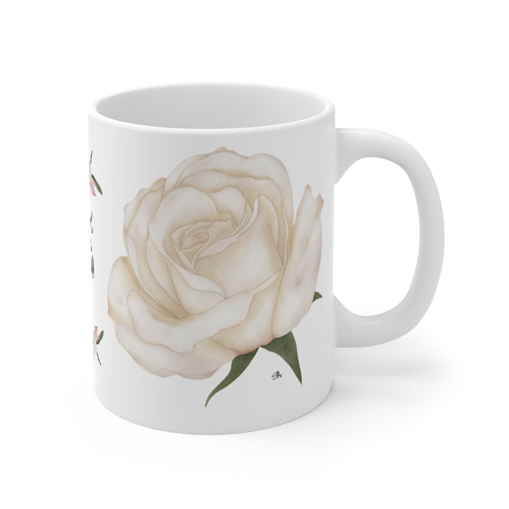 Bold Blooms Collection Arabic Calligraphy Mug - Shukr (شكر Gratitude)