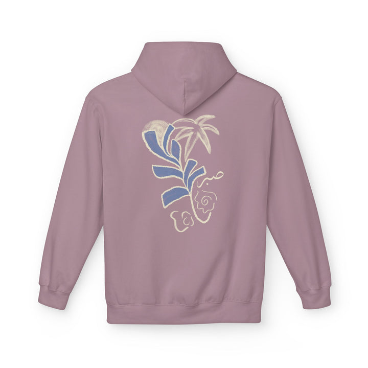 Unisex Cotton Rich Fleece Hoodie with Palm Tree - Sabr