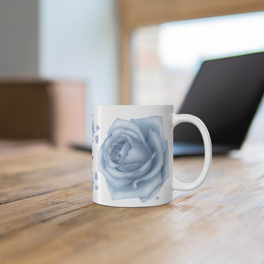 Bold Blooms Collection Arabic Calligraphy Mug - Hikmah (حكمة, Wisdom)