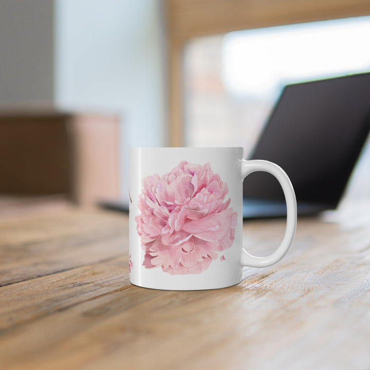 Bold Blooms Collection Arabic Calligraphy Mug - Hubb (حب Love)