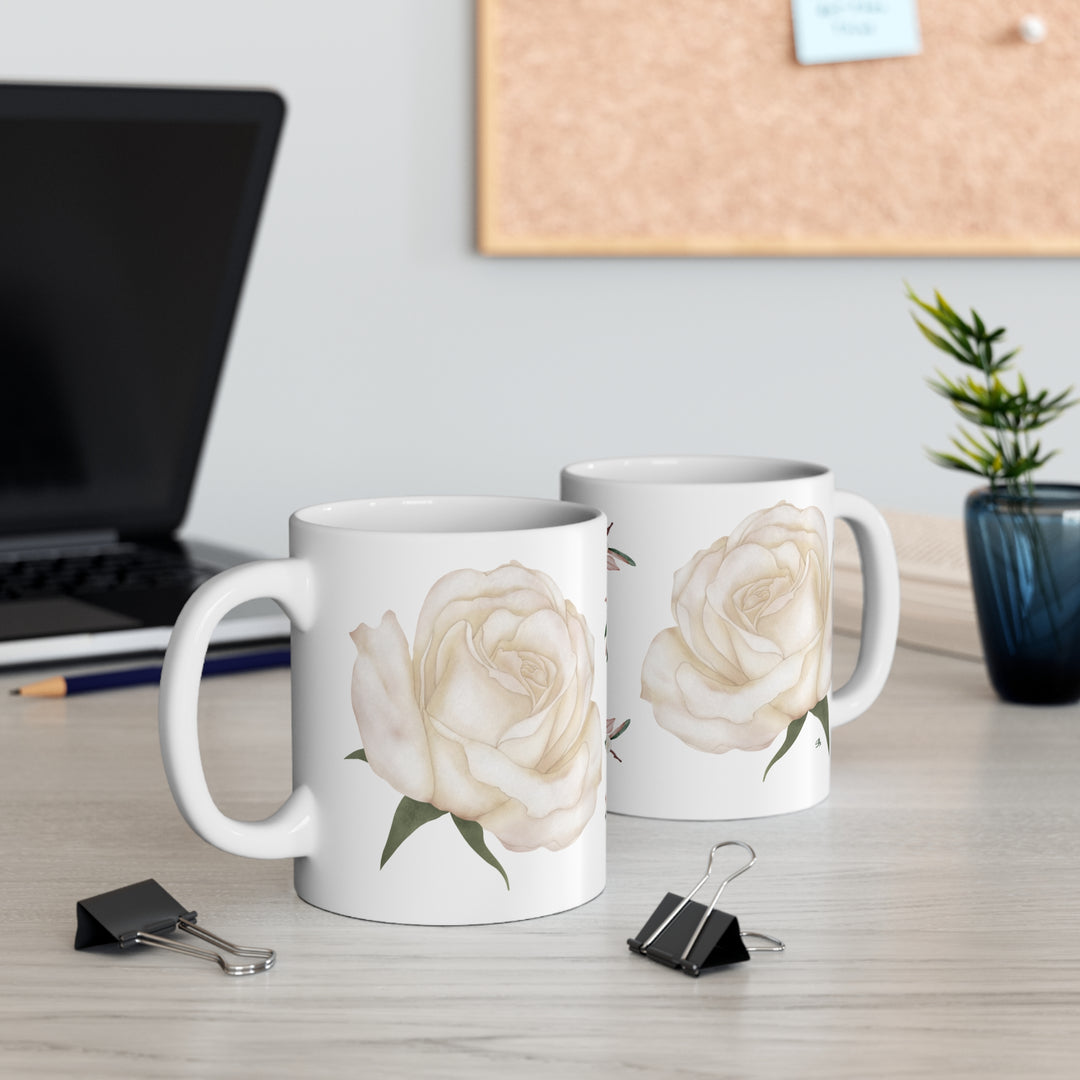 Bold Blooms Collection Arabic Calligraphy Mug - Shukr (شكر Gratitude)