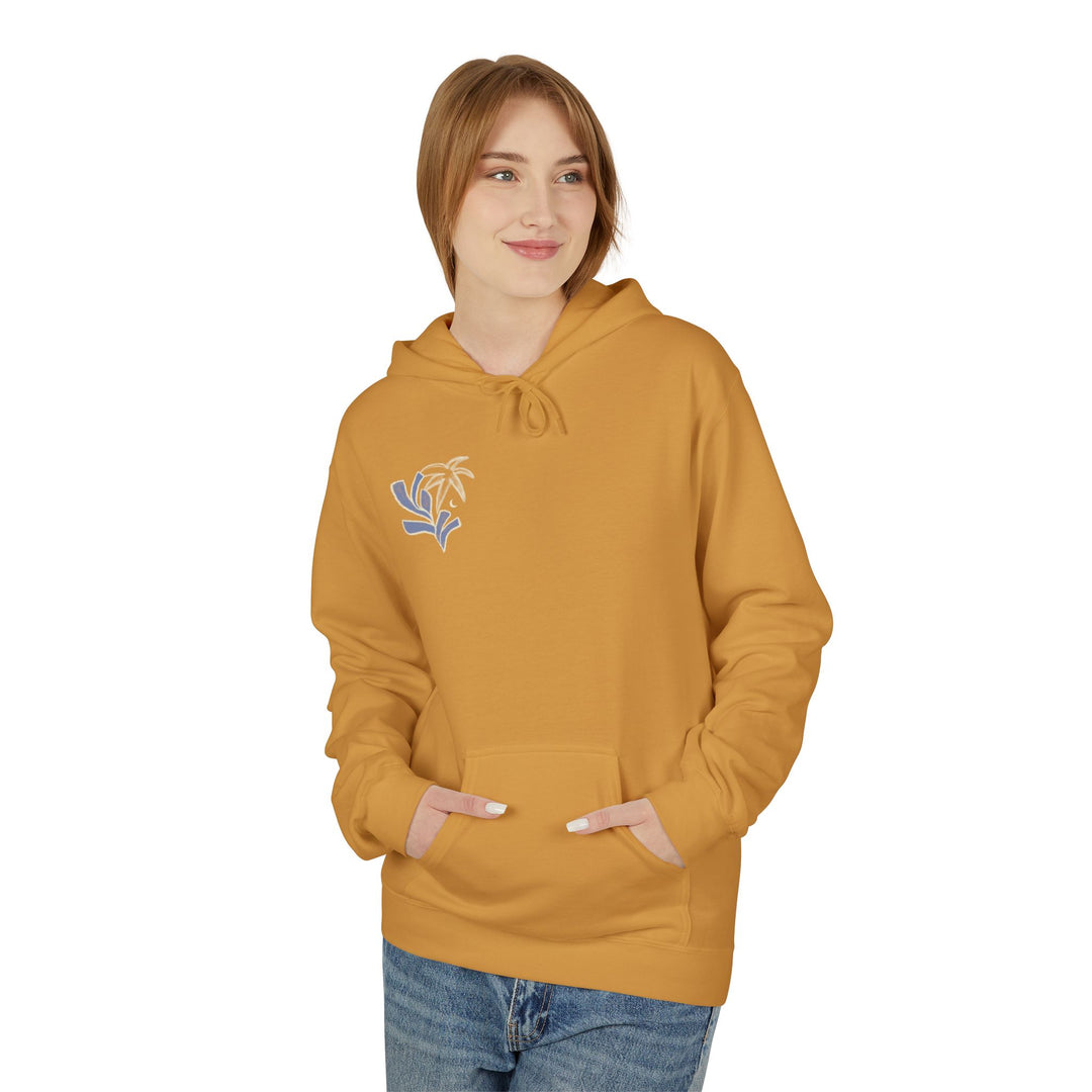 Unisex Cotton Rich Fleece Hoodie with Palm Tree - Sabr