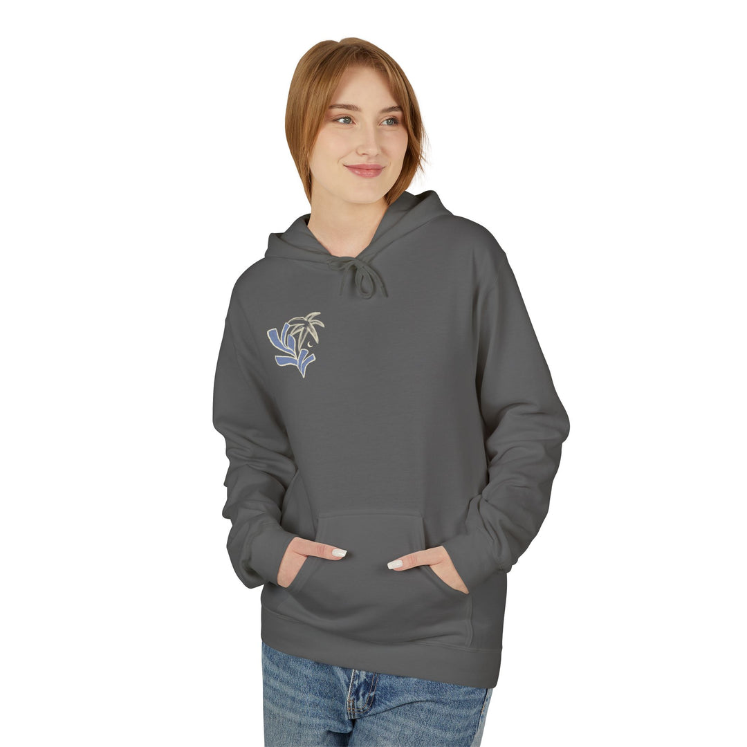 Unisex Cotton Rich Fleece Hoodie with Palm Tree - Sabr