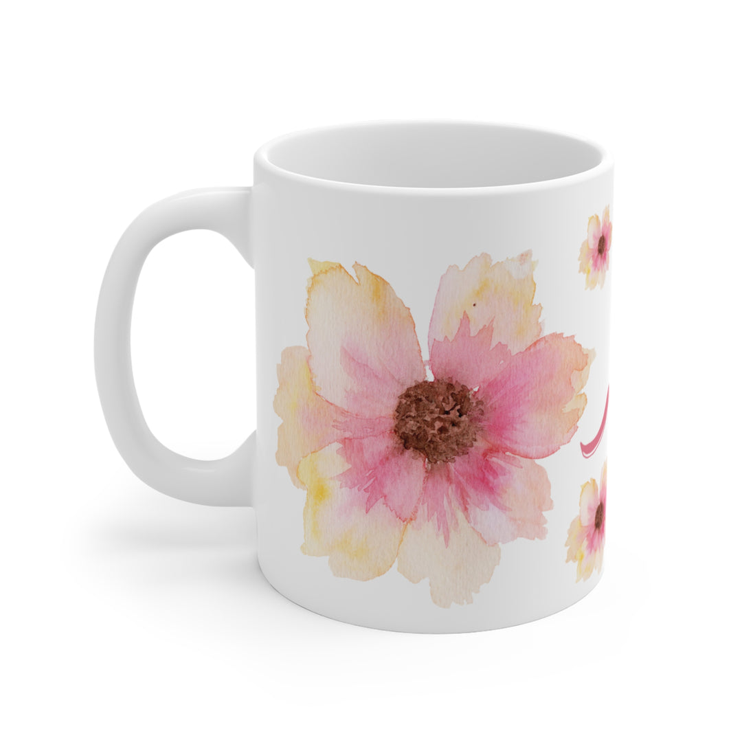 Bold Blooms Collection Arabic Calligraphy Mug - Sabr (صَبْرٌ Patience)