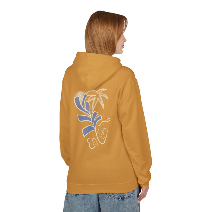 Unisex Cotton Rich Fleece Hoodie with Palm Tree - Sabr