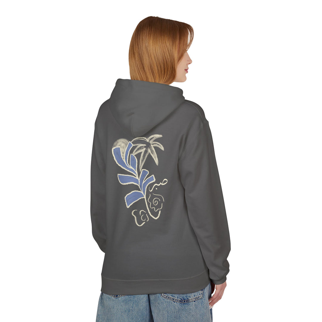 Unisex Cotton Rich Fleece Hoodie with Palm Tree - Sabr