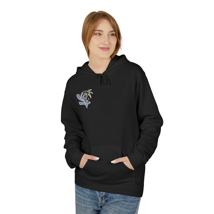 Unisex Cotton Rich Fleece Hoodie with Palm Tree - Sabr