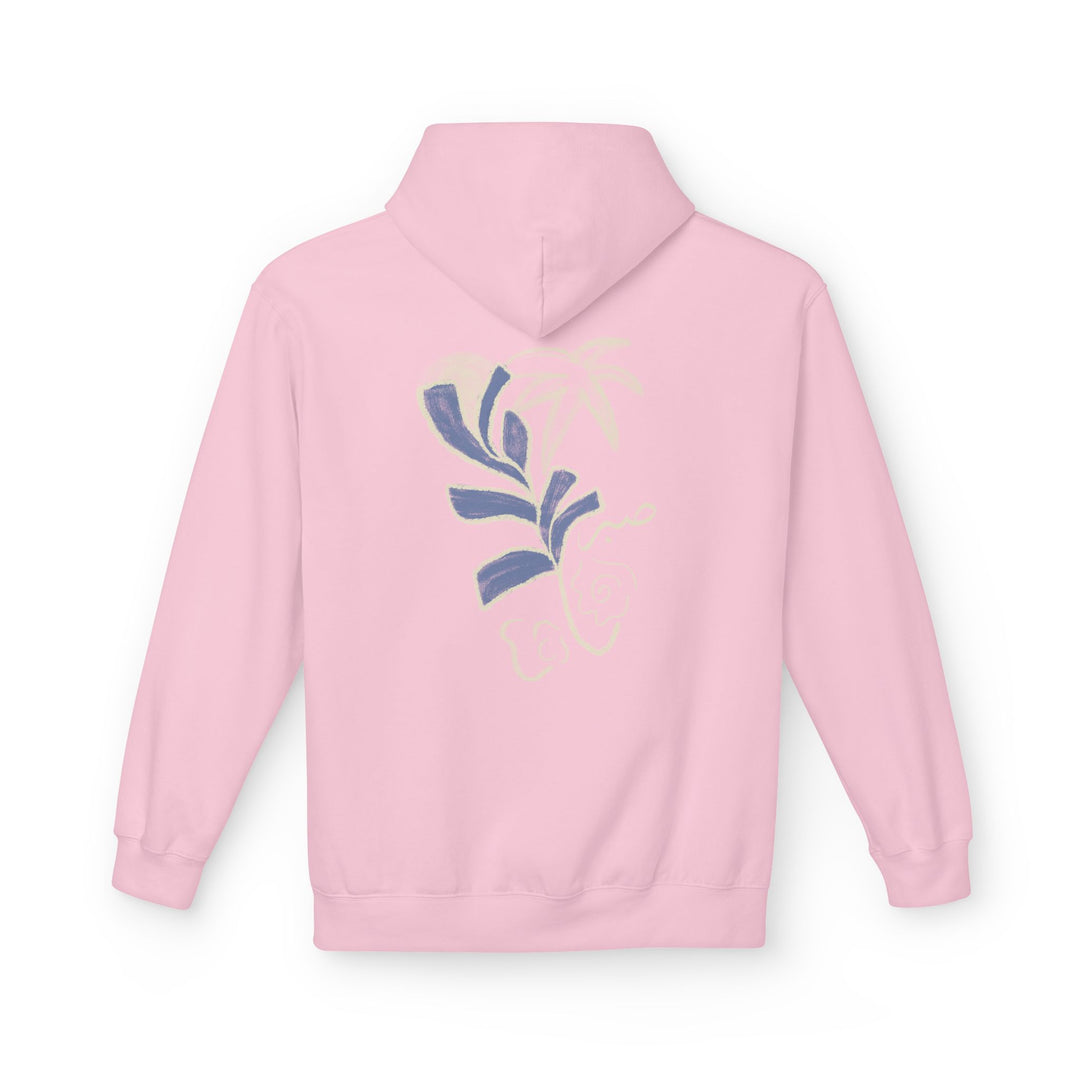 Unisex Cotton Rich Fleece Hoodie with Palm Tree - Sabr