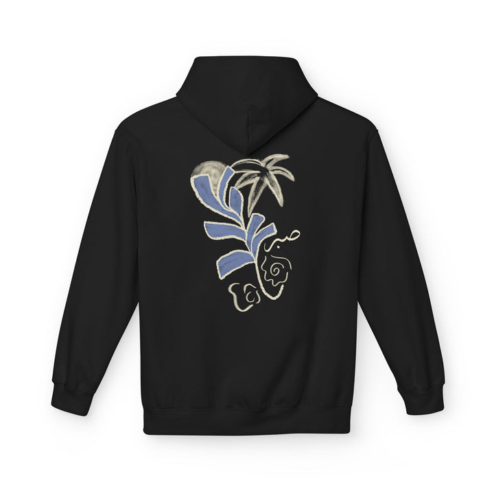 Unisex Cotton Rich Fleece Hoodie with Palm Tree - Sabr