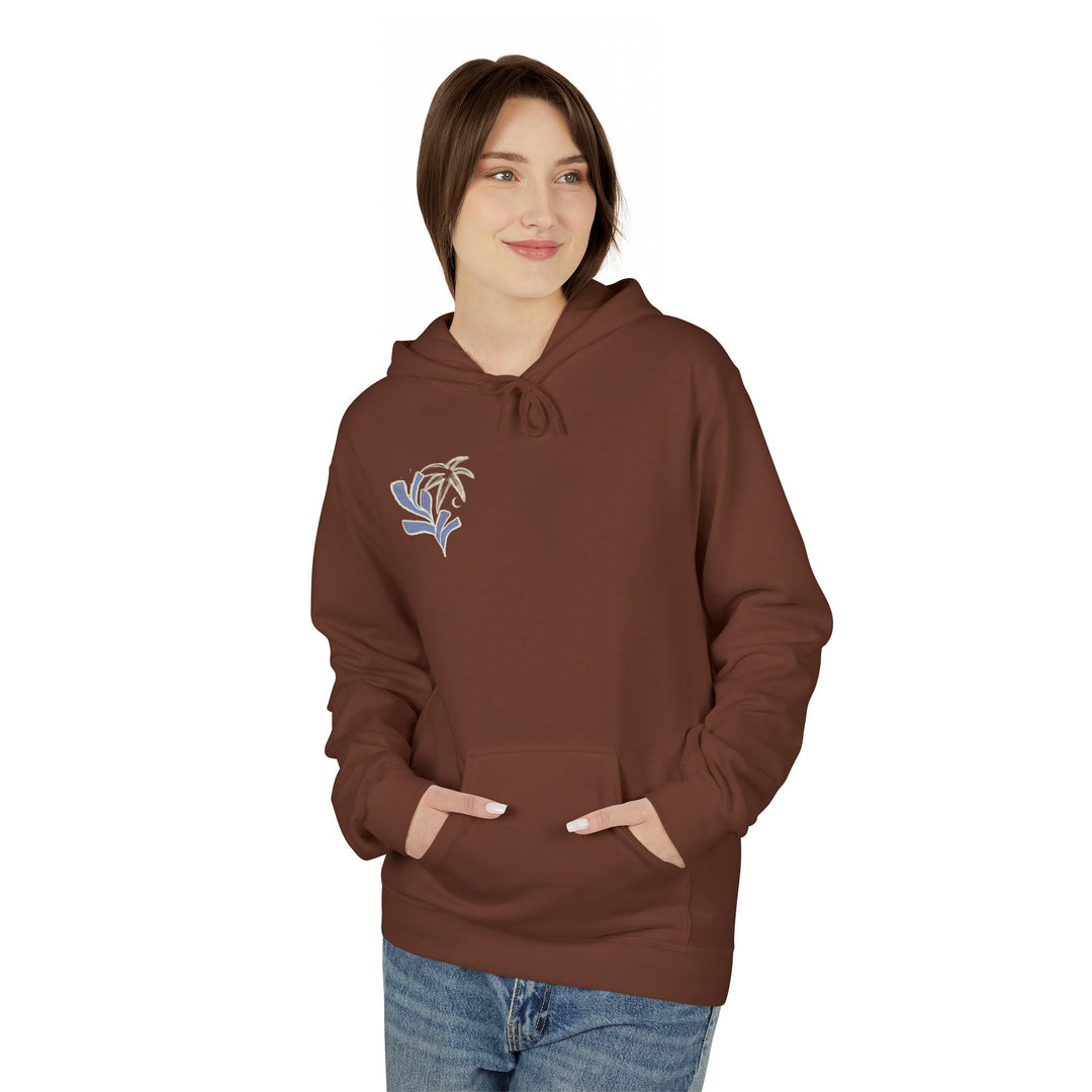 Unisex Cotton Rich Fleece Hoodie with Palm Tree - Sabr