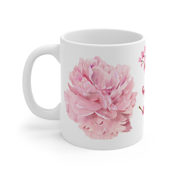 Bold Blooms Collection Arabic Calligraphy Mug - Hubb (حب Love)