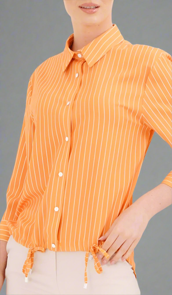 Parvin Pinstripe Button-down Shirt - Saffron - Final Sale