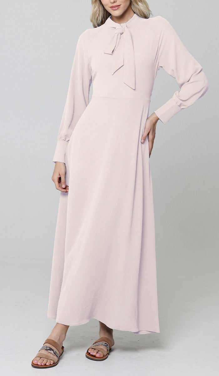 Robe longue longue modeste Ayza - Crème