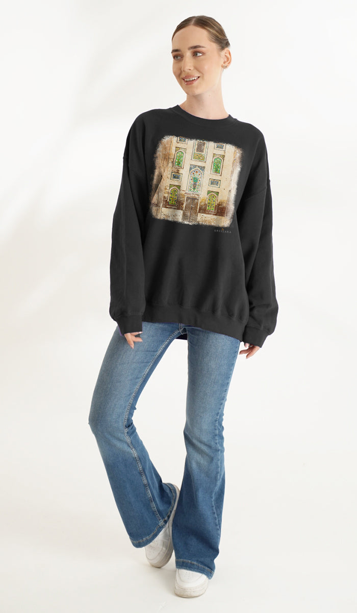 Baab Collection Unisex Eco-Friendly Crewneck Pullover Sweatshirt - Lahore