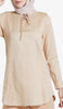 Hajar Everyday Cotton Modest Tunic - Apricot - PREORDER (ships in 2 weeks)