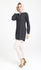 Leah Cotton Feel Long Modest Tunic Dress - Black - PREORDER (ships in 2 weeks)