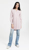 Leah Cotton Feel Long Modest Tunic Dress - Blush - PREORDER (ships in 2 weeks)