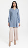 Leah Cotton Feel Long Modest Tunic Dress - Storm - PREORDER (ships in 2 weeks)