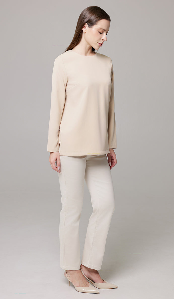 Lyla Everyday Tailored Shell Top - Vanilla