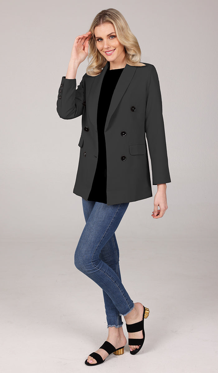 Lyla Long Light Comfy Jacket - Black - Final Sale