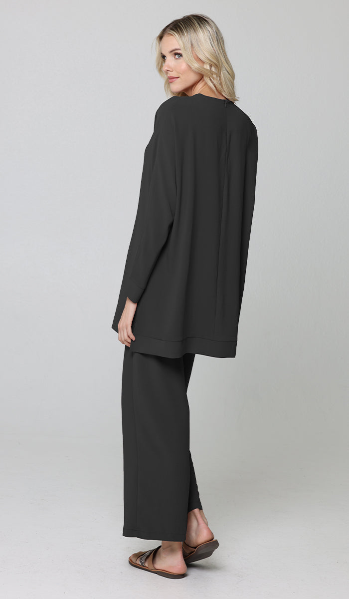 Marvi Loose Dolman Sleeve Shirt - Black