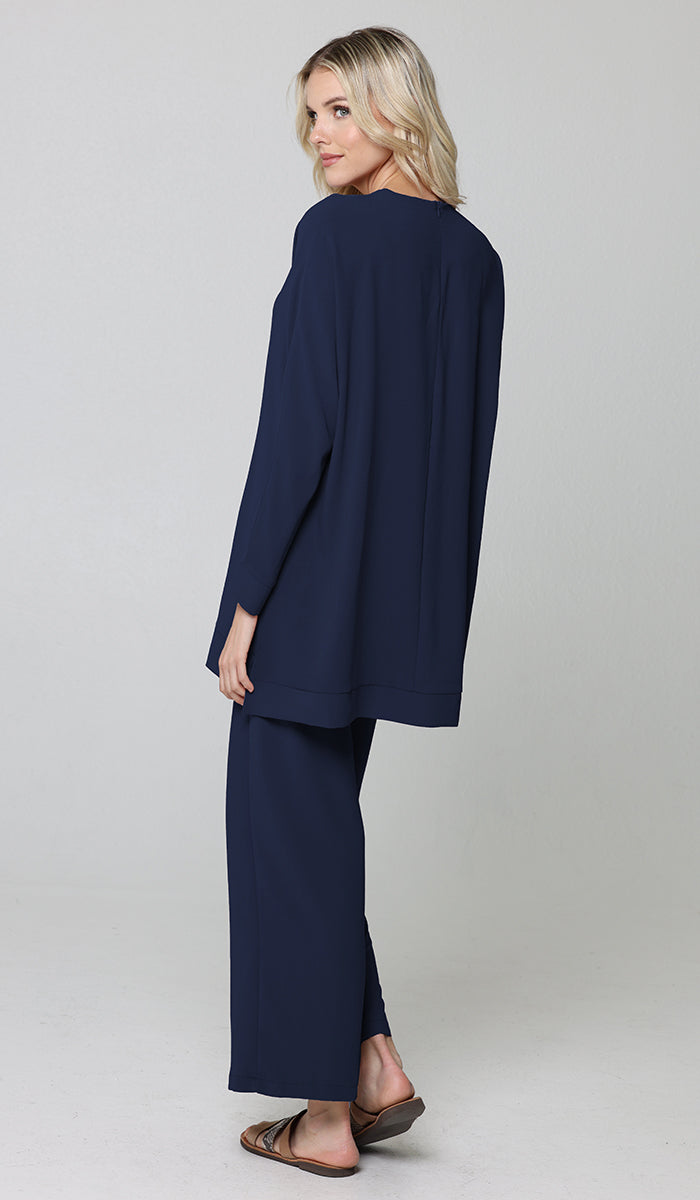 Marvi Loose Dolman Sleeve Shirt - Indigo