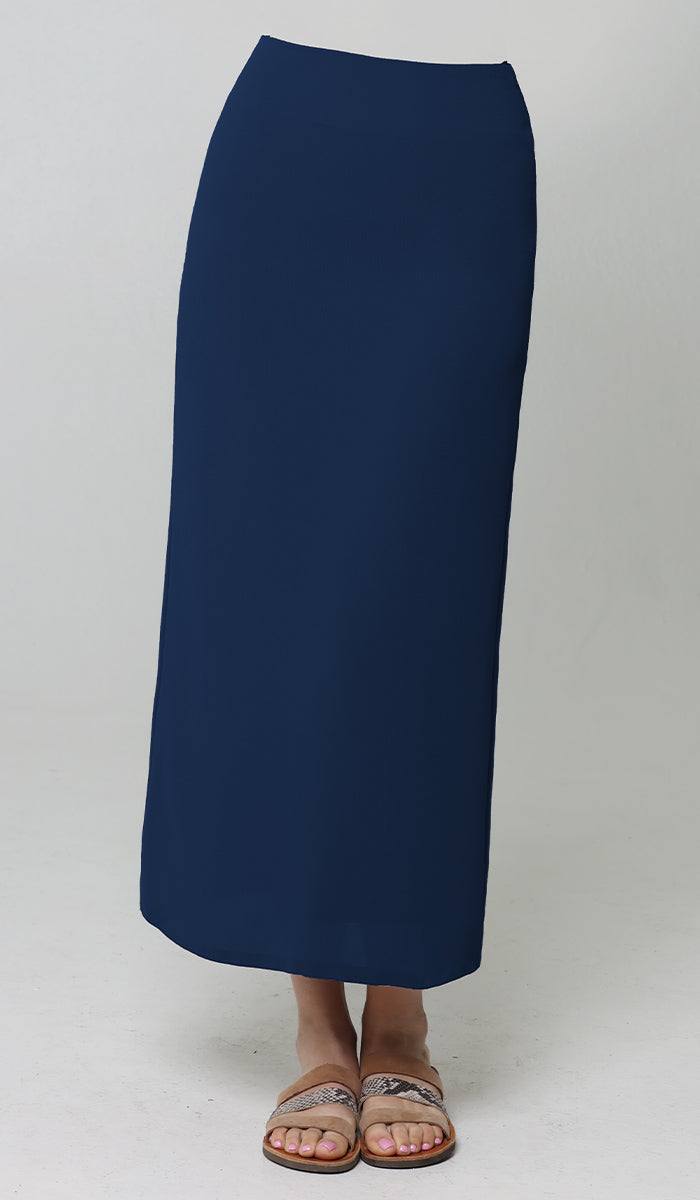 Navy blue long pencil skirt best sale