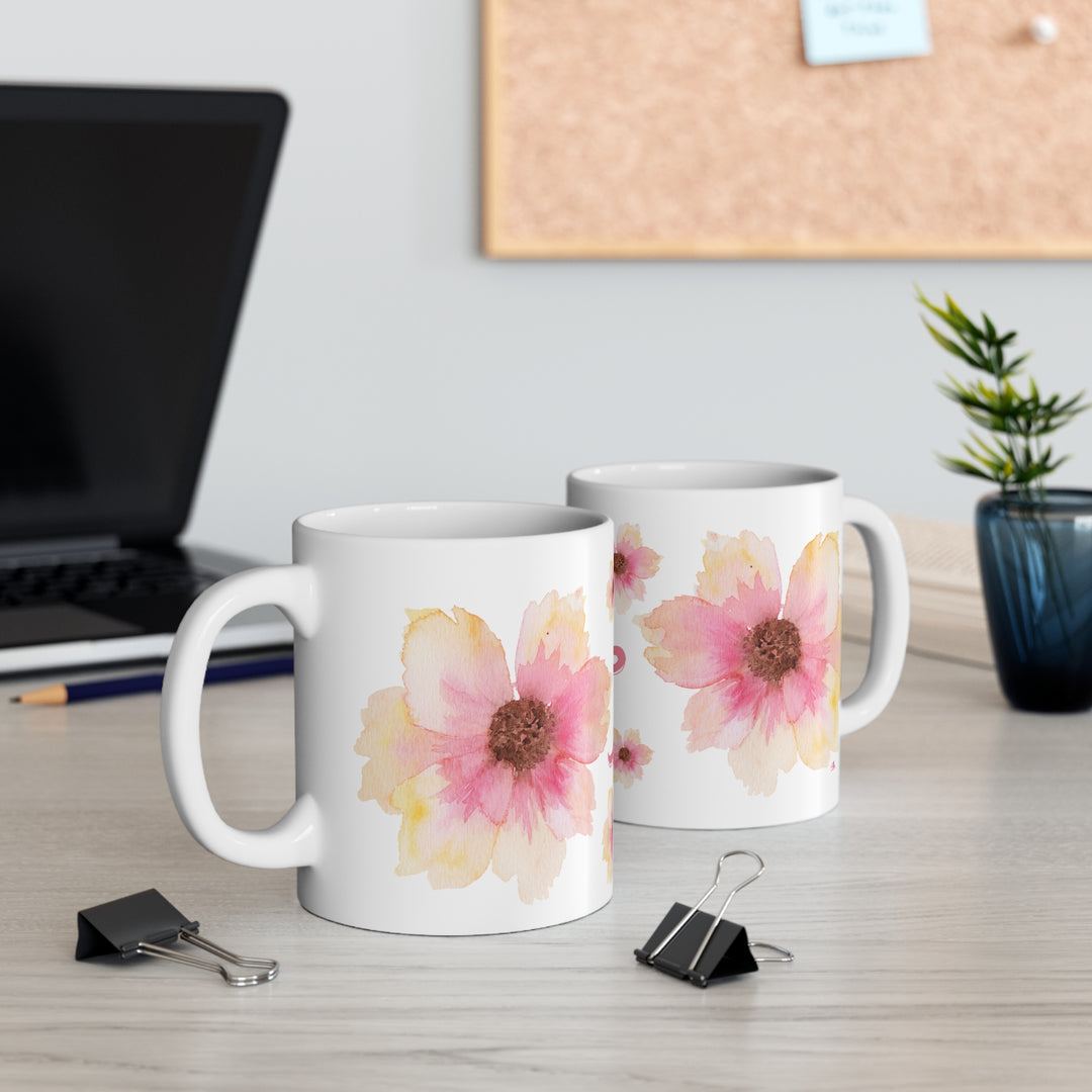 Bold Blooms Collection Arabic Calligraphy Mug - Sabr (صَبْرٌ Patience)