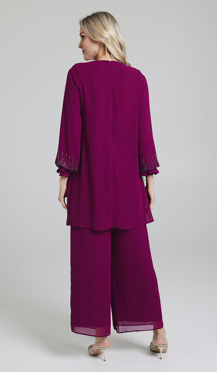 Seema Dressy Long Modest Tunic - Orchid