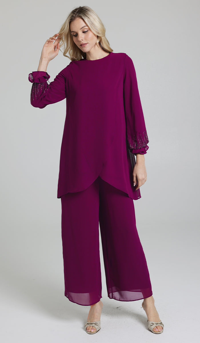 Seema Dressy Long Modest Tunic - Orchid