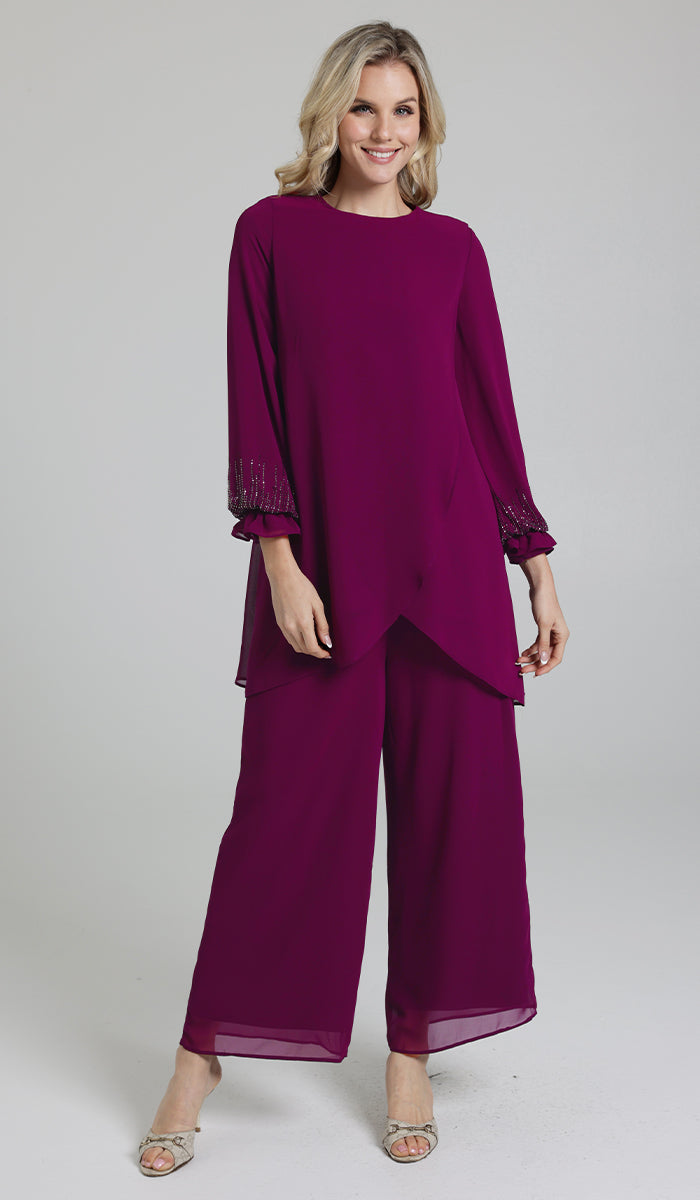 Seema Dressy Long Modest Tunic - Orchid