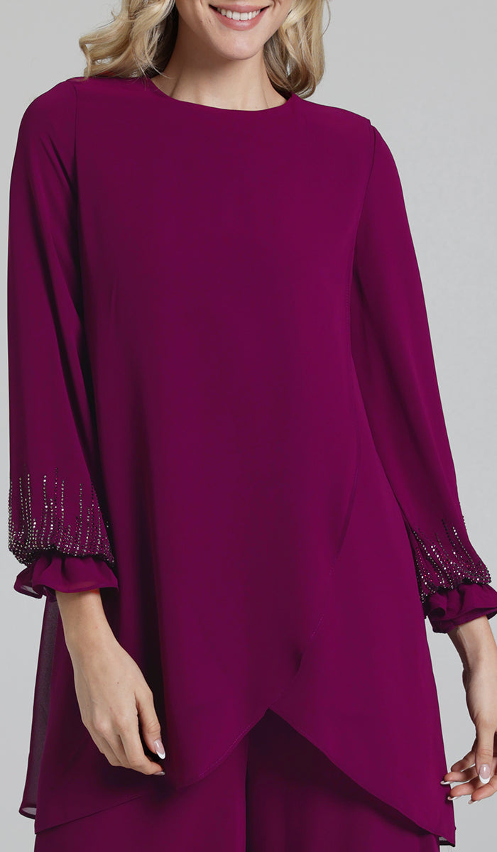 Seema Dressy Long Modest Tunic - Orchid