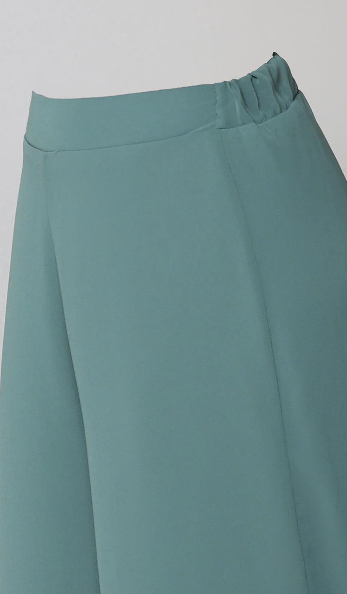 Pantalon Palazzo ample et fluide Safa - Vert d'eau 