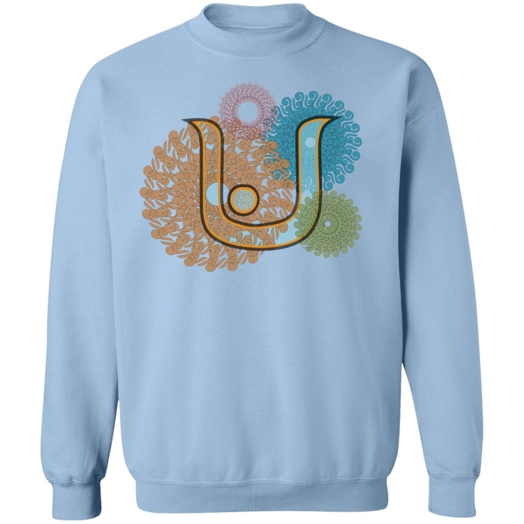 Pullover Sweatshirt with Arabic Initial - 'Nūn' (ن)