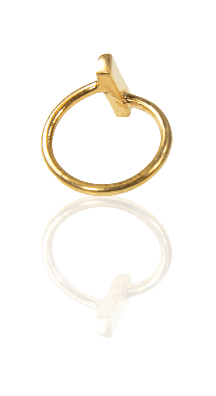 Goldplated Sterling Silver Small Alhamdulillah Ring - Gold