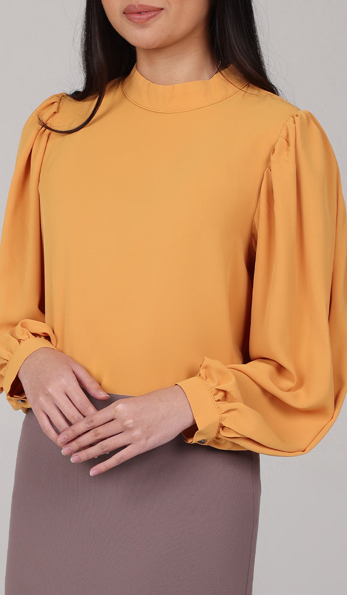 Nariman Essential Everyday Blouse - Saffron