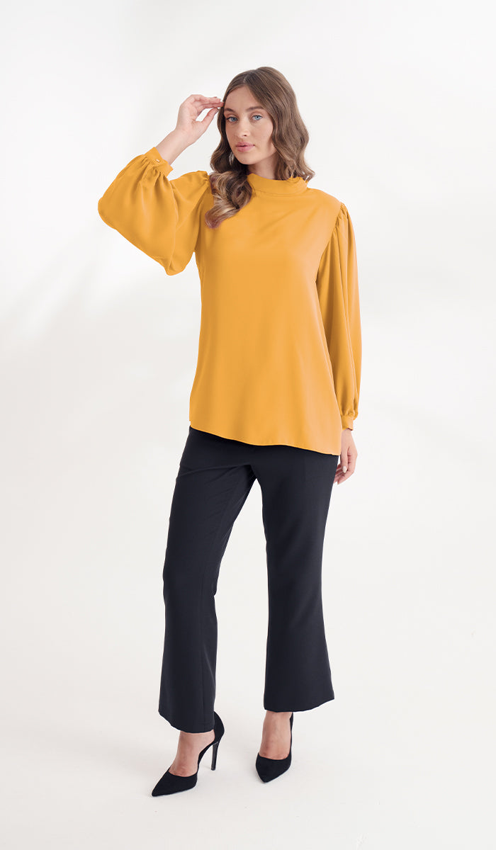 Nariman Essential Everyday Blouse - Saffron