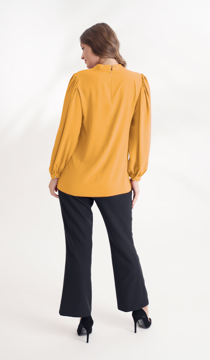 Nariman Essential Everyday Blouse - Saffron