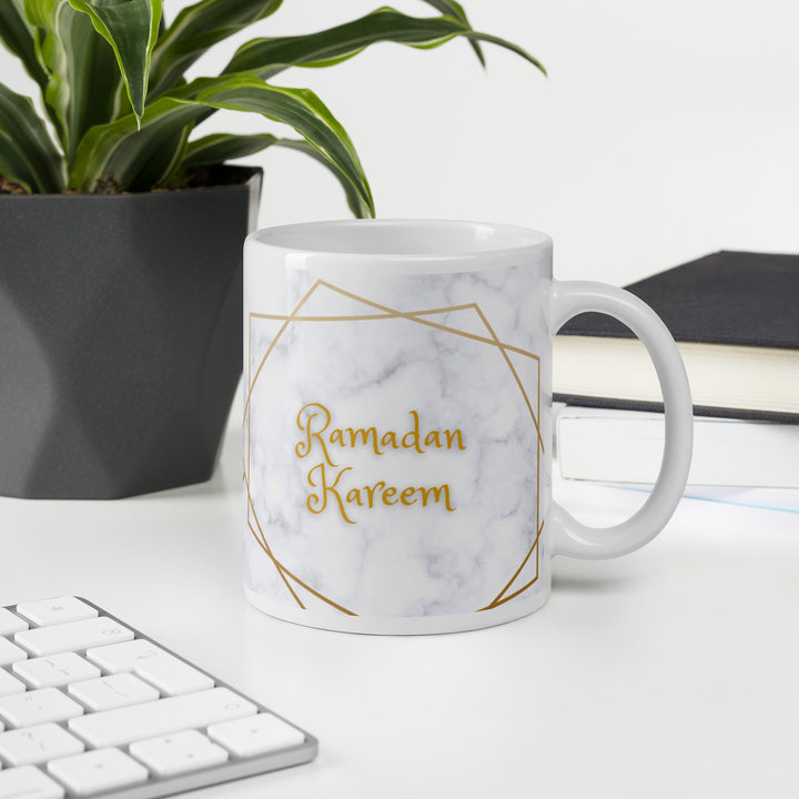 Ramadan Kareem Mug - Marble & Gold Print