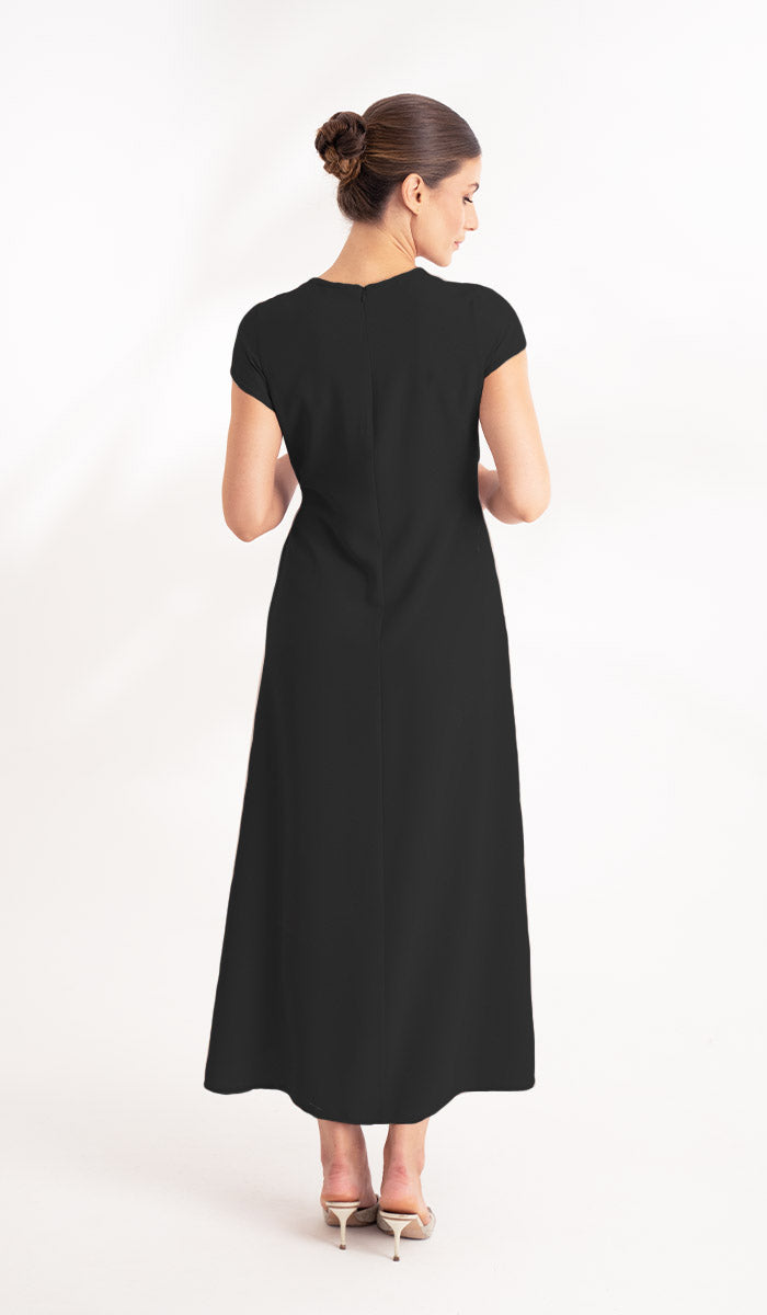 Sebil Modest Long Wrap Front Maxi Dress-Black | Modest Muslim Dresses |  Artizara – ARTIZARA.COM