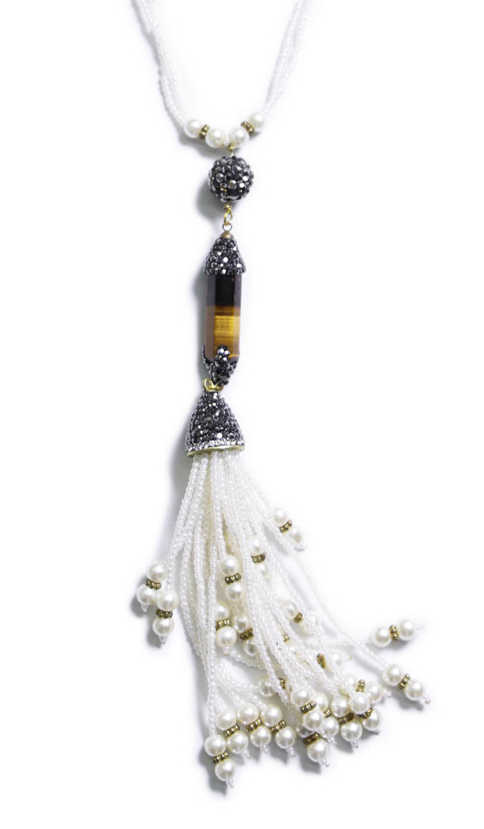 Turkish Artisan Tassel Necklace - Tigers Eye