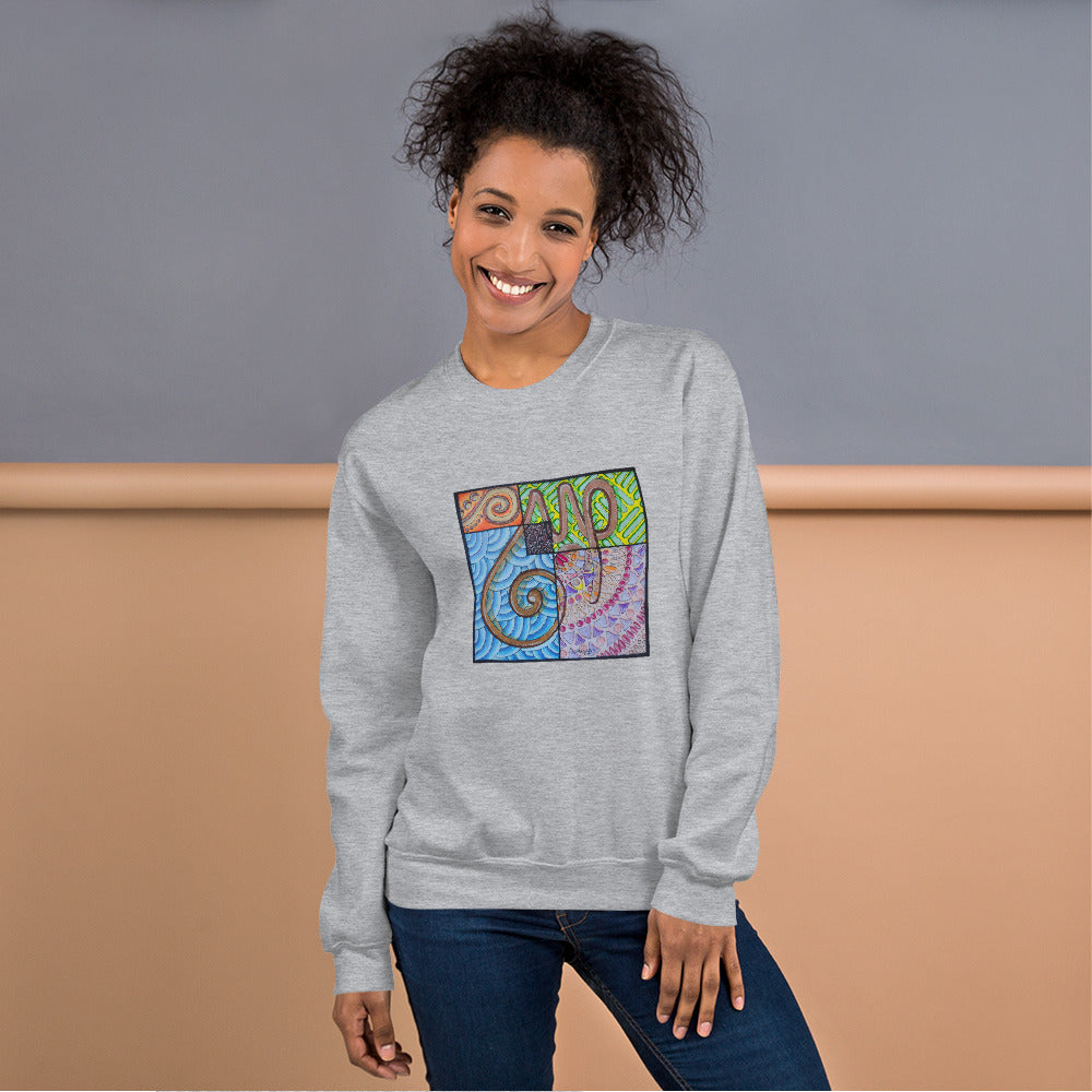 Pullover Sweatshirt with Arabic Calligraphy - Sabr (صَبْرٌ‎)