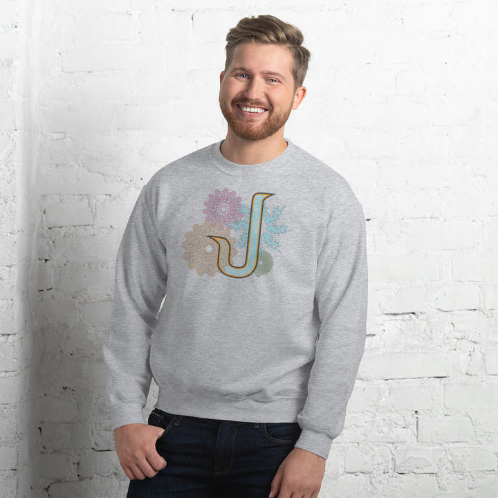 Pullover Sweatshirt with Arabic Initial - 'Lām' (ل)