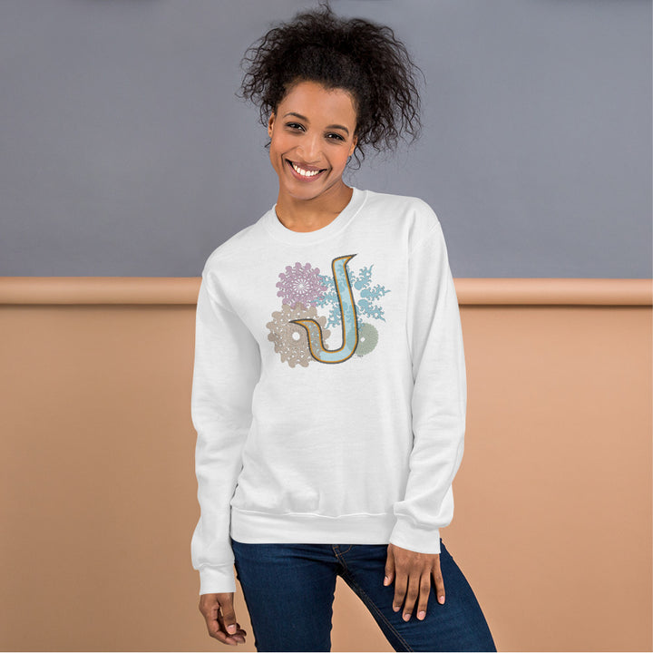 Pullover Sweatshirt with Arabic Initial - 'Lām' (ل)